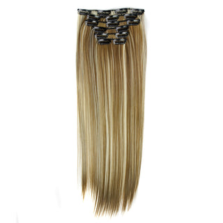 Chemical fiber hair extension piece 16 clip hair wig piece straight hair 6 piece set hair clip in