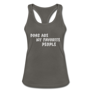 Women's "Dog's are my favorite people top" - charcoal