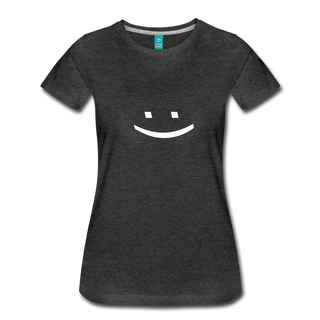 Smiley Face Tee - charcoal gray