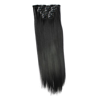 Chemical fiber hair extension piece 16 clip hair wig piece straight hair 6 piece set hair clip in