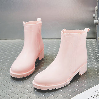 Women's Short Tube Rain Boots Wear Anti Slip Low Top Rain Boots