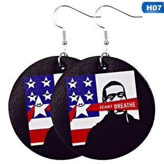 black lives matter leather earrings