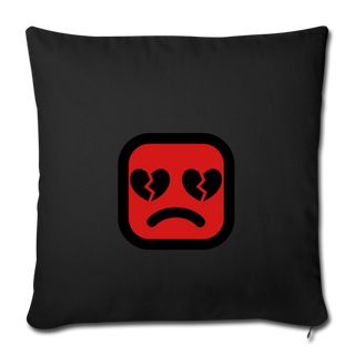 Sad Pillow Cover 18” x 18” - black