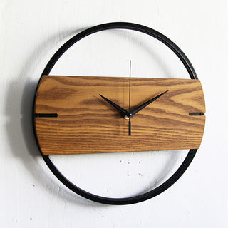 Nordic Style Fashionable Simple Silent Wood Wall Clocks for Home Decor Wood Type Wall Clock Quartz Modern Design Timer