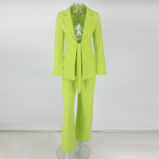 Women's blazer wide-leg pants suit