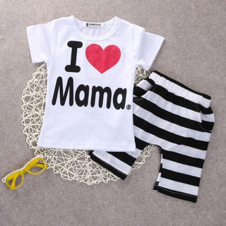 Printed T-shirt print kids suit