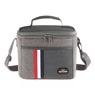 Striped lunch bag