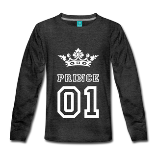 Prince L/S T - charcoal gray