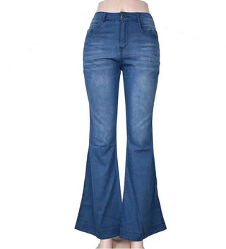 Women's Simple Flared Denim Trousers