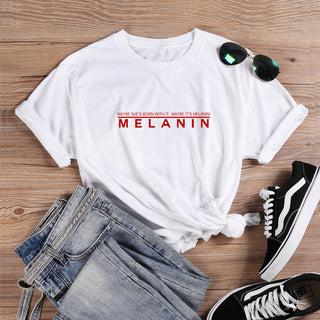 Letters of Melanin print short sleeves