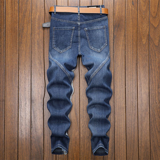 Men's Chess Patchwork Jean