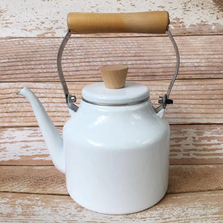 Red & White Enamel kettle