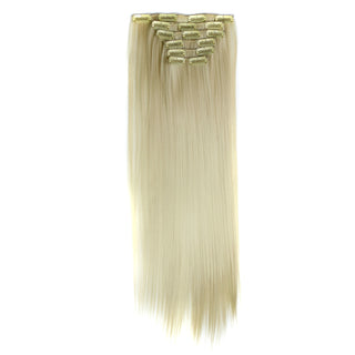 Chemical fiber hair extension piece 16 clip hair wig piece straight hair 6 piece set hair clip in