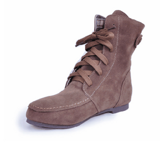 Winter new women's boots flat boots women's lace Martin boots