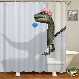 Bathroom Shower Curtain Waterproof And Mildew Proof Polyester Bathroom Curtain Animal Series