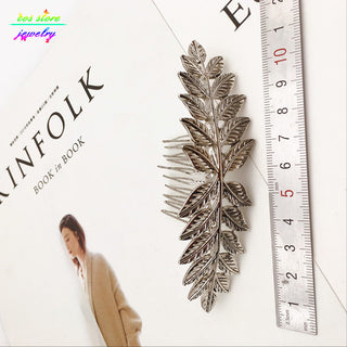 Leaves Bun Top Hair Comb Vintage Wedding Hair Accessories Bijoux