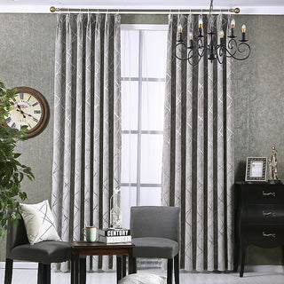 Solid Modern Light Luxury Chenille Blackout Curtains