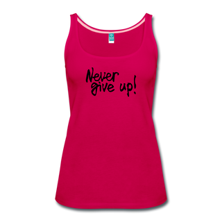 Women’s "Never Give Up" Tank - dark pink