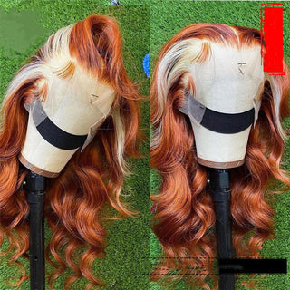 30 Inch Ginger Body Wave Lace Front Wig Hd 613 Blonde