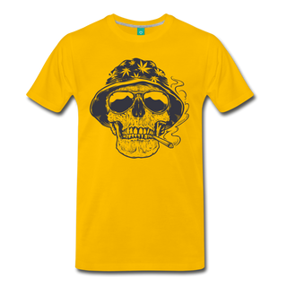 Smoking Skull - sun yellow