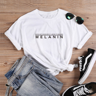 Letters of Melanin print short sleeves