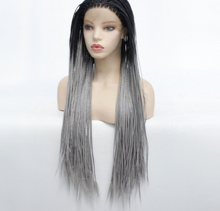 Blk/Gry Braided Wig