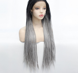 Blk/Gry Braided Wig