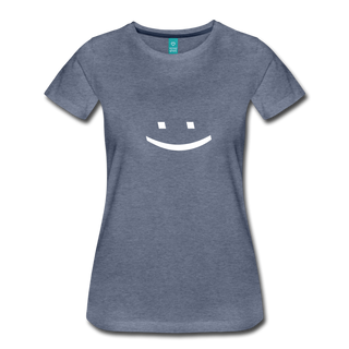 Smiley Face Tee - heather blue