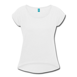 Women's Roll Cuff T-Shirt - white