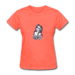 La Catrina Tee - heather coral