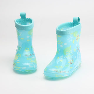 New Children's Rain Boots Cartoon Crystal Bottom