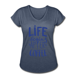 Life Begins After Coffee - navy heather