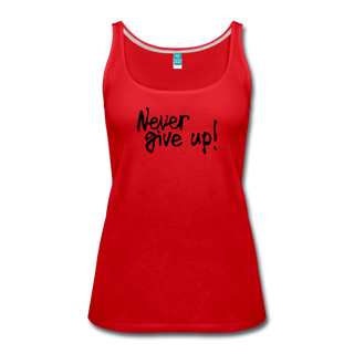 Women’s "Never Give Up" Tank - red