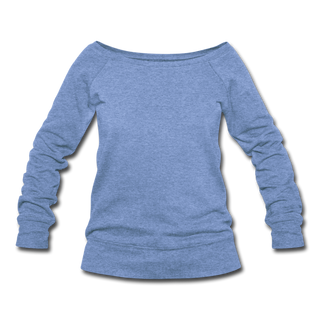 Women's Wideneck Sweatshirt - heather Blue