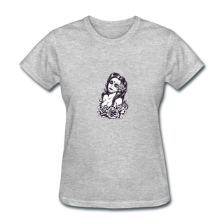 La Catrina Tee - heather gray