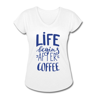 Life Begins After Coffee - white