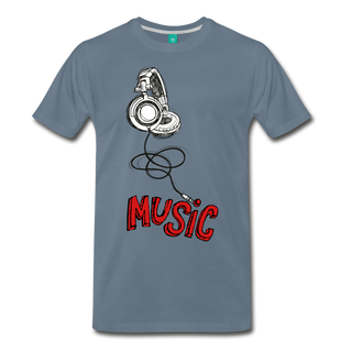 Music T - steel blue