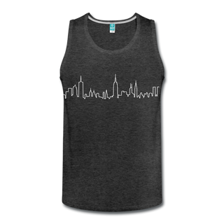 Men’s NYC Skyline Tank - charcoal gray