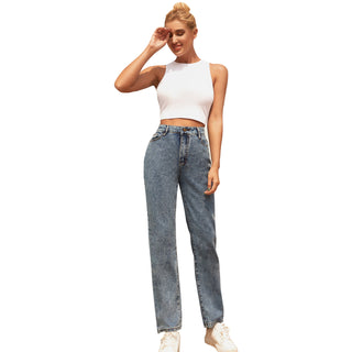 High Waisted Denim trousers