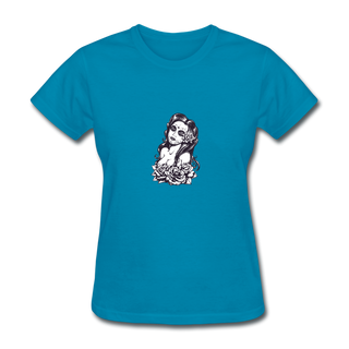 La Catrina Tee - turquoise