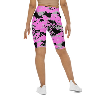 Pink Distorted Biker Shorts