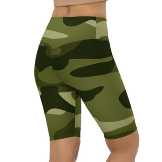 Army Grn Camo Biker Shorts