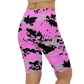 Pink Distorted Biker Shorts