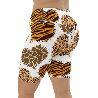 Animal Heart Print Biker Shorts