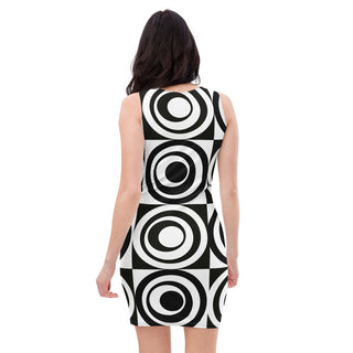 Blk/Wht Spiral Dress