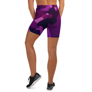 Grape Camo Yoga Shorts