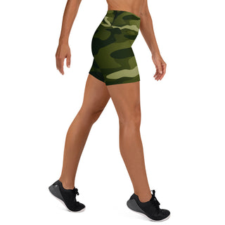 Army Grn Yoga Shorts