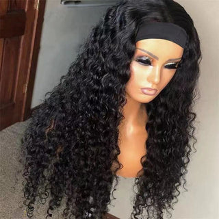 Turban Wig European Beauty Long Curly Hair Corn Perm Chemical Fiber Hair Band Wig Cover