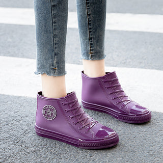 Spring And Autumn Fashion Women's Trend Outer Wear Short Working Rain Boots