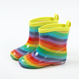 New Children's Rain Boots Cartoon Crystal Bottom